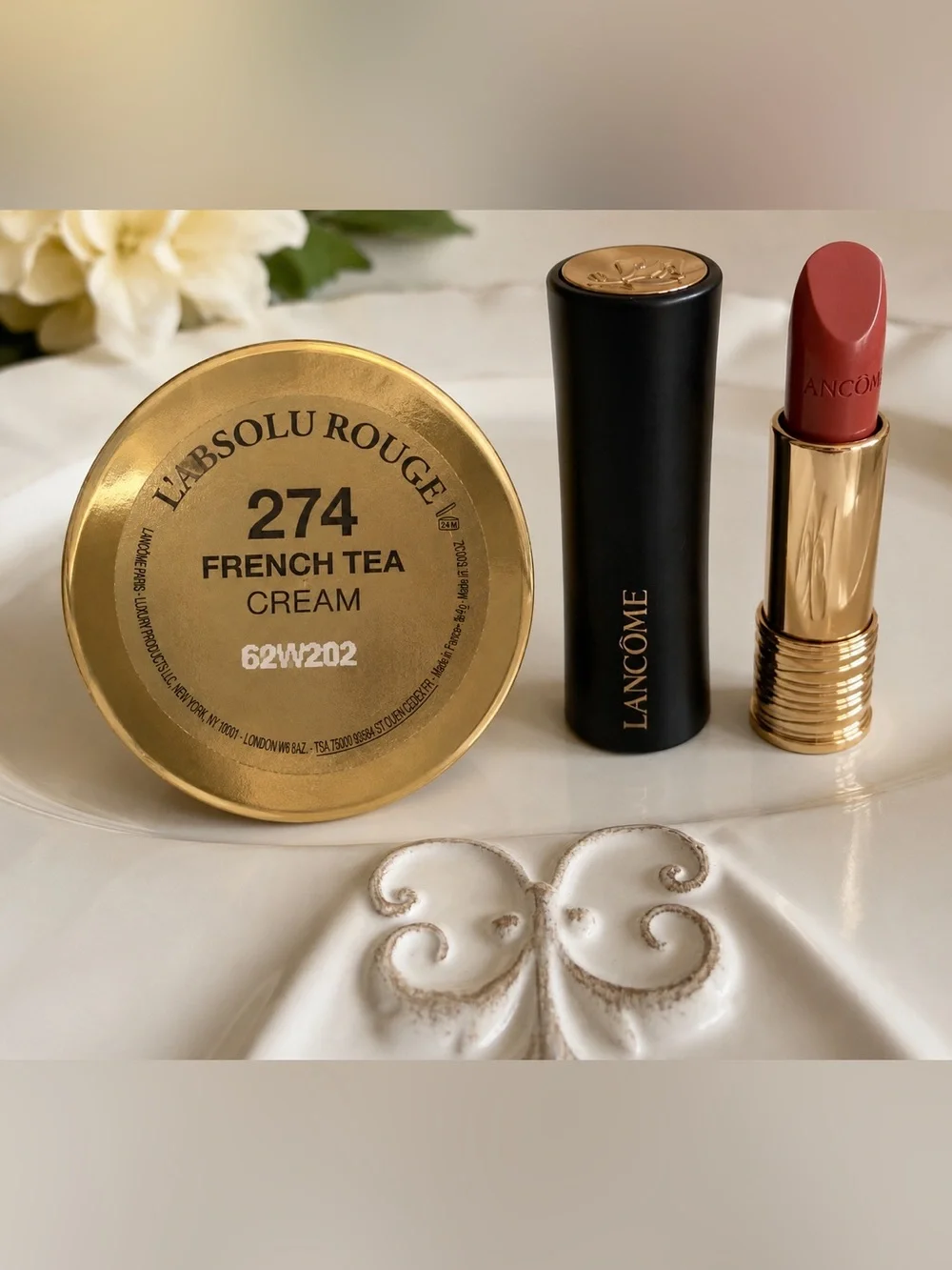 Lancôme L’Absolu Lip LOT 2 Lipsticks (one full-size) 1 Gloss Cream (full-size)